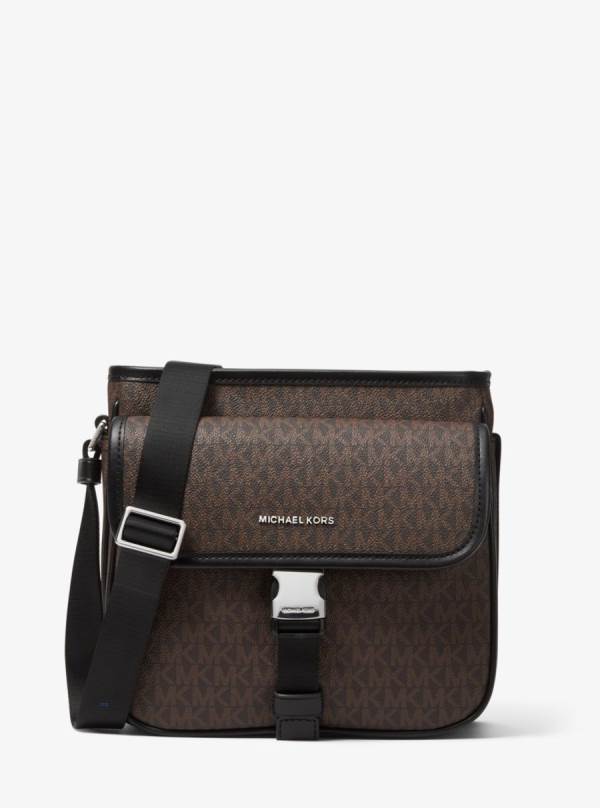 Panske Crossbody Kabelka Michael Kors Cooper Logo Čierne Hnede - Tasky Michael Kors Vypredaj | AROLT-7580